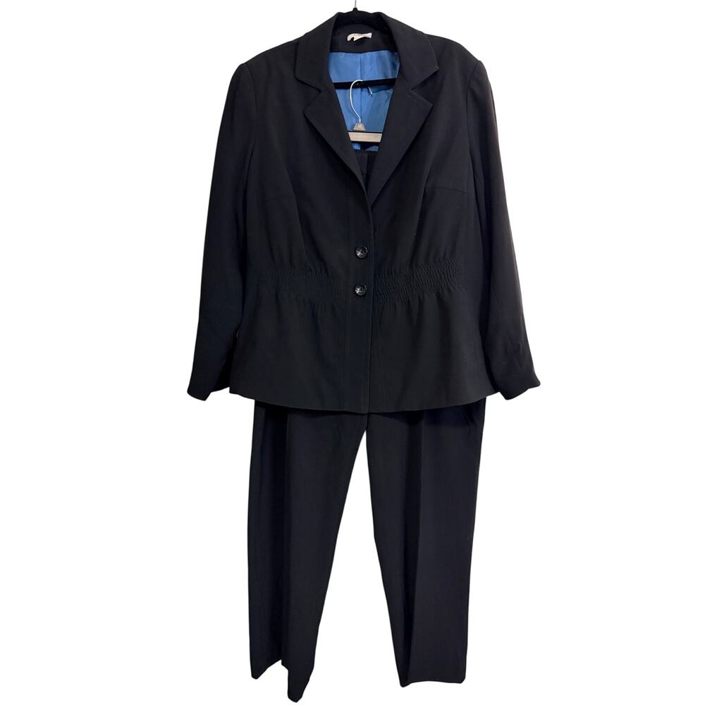 Vintage Cato Woman Black 2-Piece Pantsuit Blazer & Pants Size 20W - Picture 2 of 10